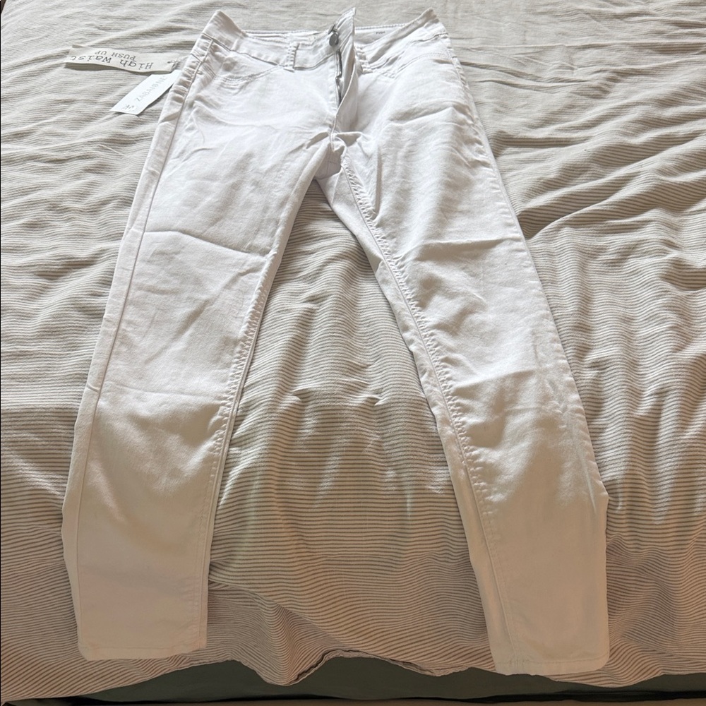 White Slim Straight Jeans